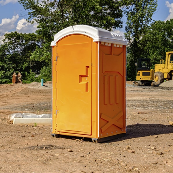 how often are the portable restrooms cleaned and serviced during a rental period in Unionville